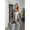 Zeagoo Women’s Casual 3/4 Sleeve T-Shirts Round Neck Tunic Tops Work Blouse(Multicolor-cx278)