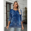 Zeagoo Women’s Casual 3/4 Sleeve T-Shirts Round Neck Tunic Tops Work Blouse(Mz712)