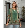 Zeagoo Women’s Casual 3/4 Sleeve T-Shirts Round Neck Tunic Tops Work Blouse(Pa171)
