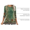 Zeagoo Women’s Casual 3/4 Sleeve T-Shirts Round Neck Tunic Tops Work Blouse(Pa171)