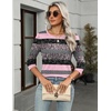 Zeagoo Women’s Casual 3/4 Sleeve T-Shirts Round Neck Tunic Tops Work Blouse(Pink Stripe-tz245)