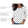 Zeagoo Women’s Casual 3/4 Sleeve T-Shirts Round Neck Tunic Tops Work Blouse(Polka Dots-jh592)