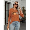 Zeagoo Women’s Casual 3/4 Sleeve T-Shirts Round Neck Tunic Tops Work Blouse(Pumpkin-ws86)