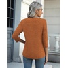 Zeagoo Women’s Casual 3/4 Sleeve T-Shirts Round Neck Tunic Tops Work Blouse(Pumpkin-ws86)