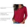 Zeagoo Women’s Casual 3/4 Sleeve T-Shirts Round Neck Tunic Tops Work Blouse(Red)