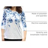 Zeagoo Women’s Casual 3/4 Sleeve T-Shirts Round Neck Tunic Tops Work Blouse(Wf41)