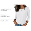 Zeagoo Women’s Casual 3/4 Sleeve T-Shirts Round Neck Tunic Tops Work Blouse(White)