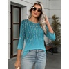 Zeagoo Women’s Casual 3/4 Sleeve T-Shirts Round Neck Tunic Tops Work Blouse(Xh363)