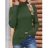 Zeagoo Womens Sweaters Turtleneck Cable Knit Long Sleeve Pullover Fall Tops(Army Green)