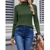 Zeagoo Womens Sweaters Turtleneck Cable Knit Long Sleeve Pullover Fall Tops(Army Green)
