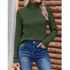 Zeagoo Womens Sweaters Turtleneck Cable Knit Long Sleeve Pullover Fall Tops(Army Green)