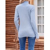 Zeagoo Womens Sweaters Turtleneck Cable Knit Long Sleeve Pullover Fall Tops(Blue)
