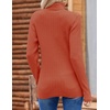 Zeagoo Womens Sweaters Turtleneck Cable Knit Long Sleeve Pullover Fall Tops(Caramel)