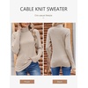 Zeagoo Womens Sweaters Turtleneck Cable Knit Long Sleeve Pullover Fall Tops(Dark Apricot)