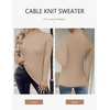 Zeagoo Womens Sweaters Turtleneck Cable Knit Long Sleeve Pullover Fall Tops(Khaki)