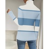 Zeagoo Womens Sweaters Turtleneck Cable Knit Long Sleeve Pullover Fall Tops(Z Baby Blue)