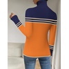 Zeagoo Womens Sweaters Turtleneck Cable Knit Long Sleeve Pullover Fall Tops(Z Orange)