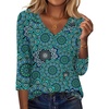 Zeagoo 3/4 Length Sleeve Womens Tops Casual V Neck Shirts Soft Basic Tees(Mz858)