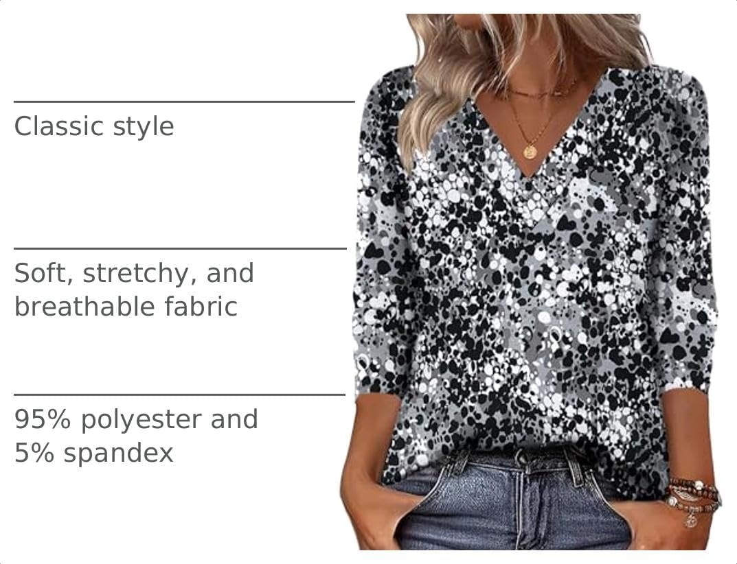 image:imageZeagoo Women Long Sleeve Tops Dressy Casual V Neck Shirt Fall Work BlouseCx273