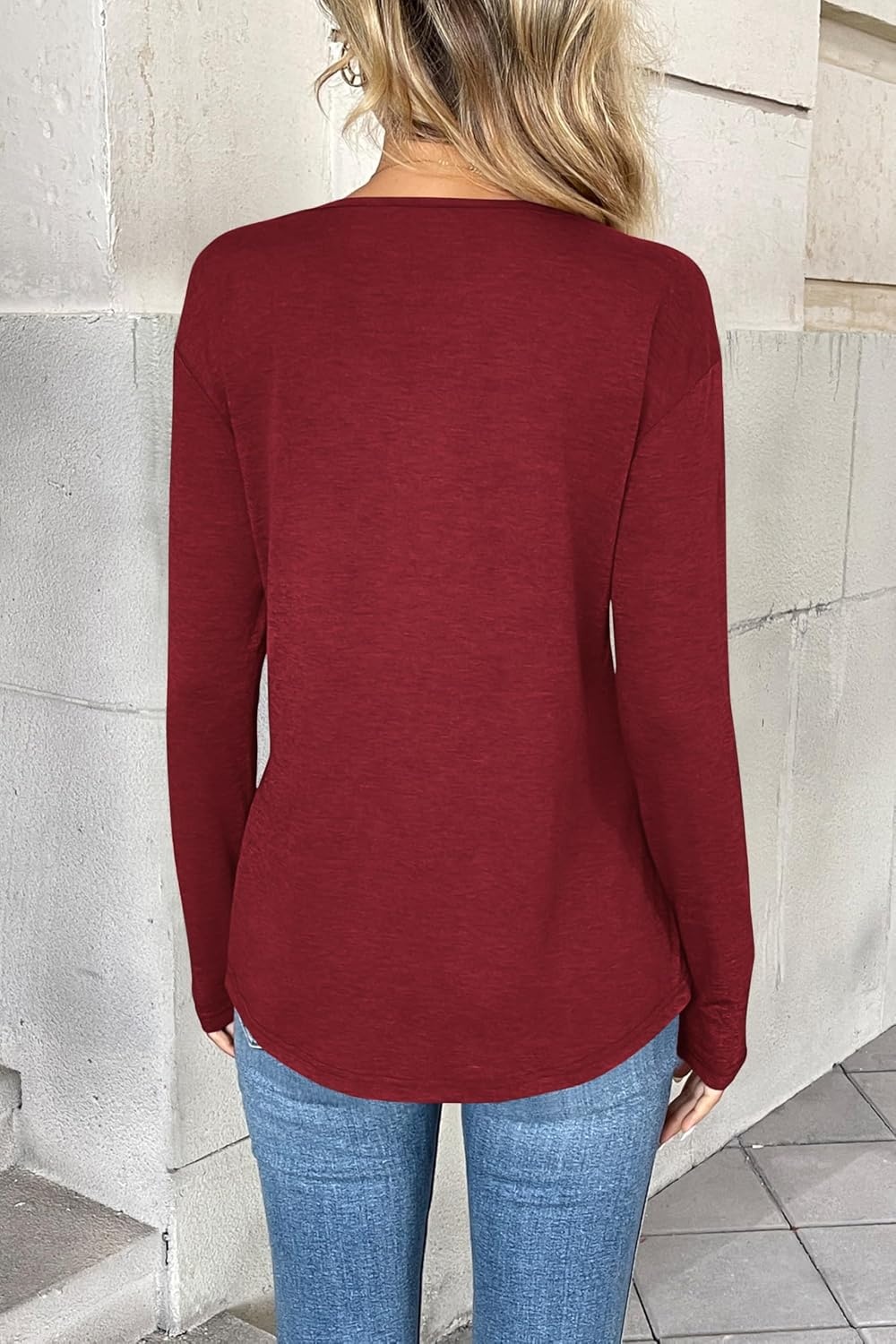 image:imageZeagoo Women Long Sleeve Tops Dressy Casual V Neck Shirt Fall Work BlouseDer