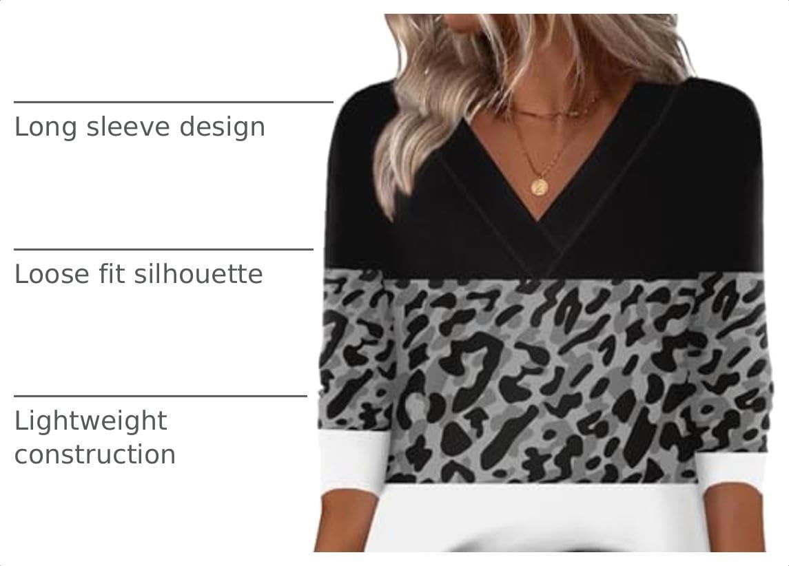 image:imageZeagoo Women Long Sleeve Tops Dressy Casual V Neck Shirt Fall Work BlouseJh519
