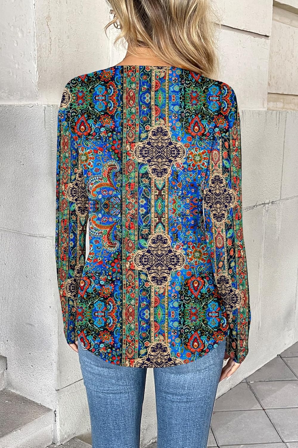 image:imageZeagoo Women Long Sleeve Tops Dressy Casual V Neck Shirt Fall Work BlouseMz779
