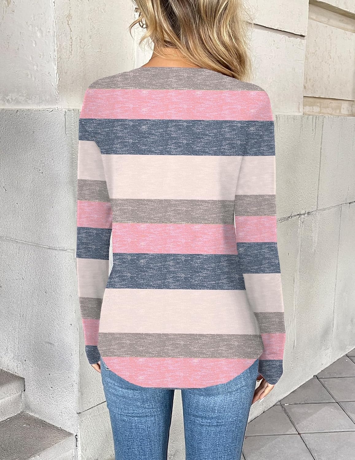 image:imageZeagoo Women Long Sleeve Tops Dressy Casual V Neck Shirt Fall Work BlouseTw669
