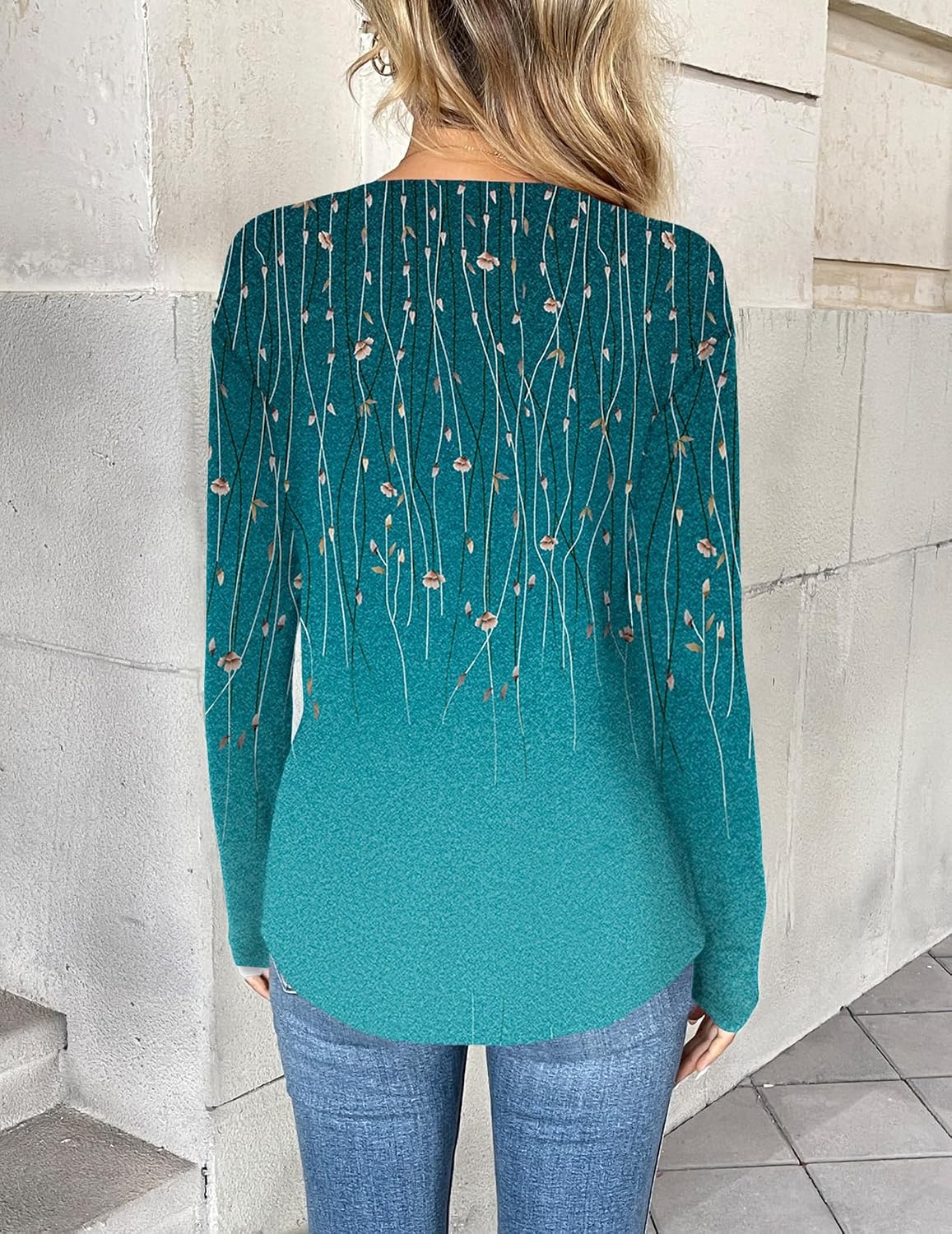 image:imageZeagoo Women Long Sleeve Tops Dressy Casual V Neck Shirt Fall Work BlouseXh363