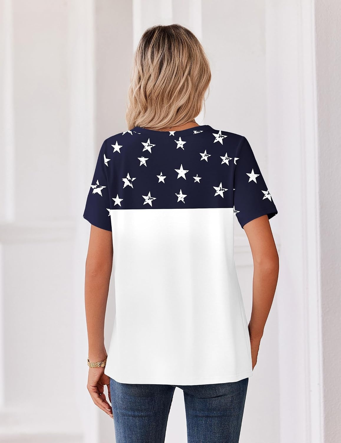 image:imageZeagoo Womens Summer Tops V Neck Short Sleeve Shirts Dressy Casual BlouseGq39