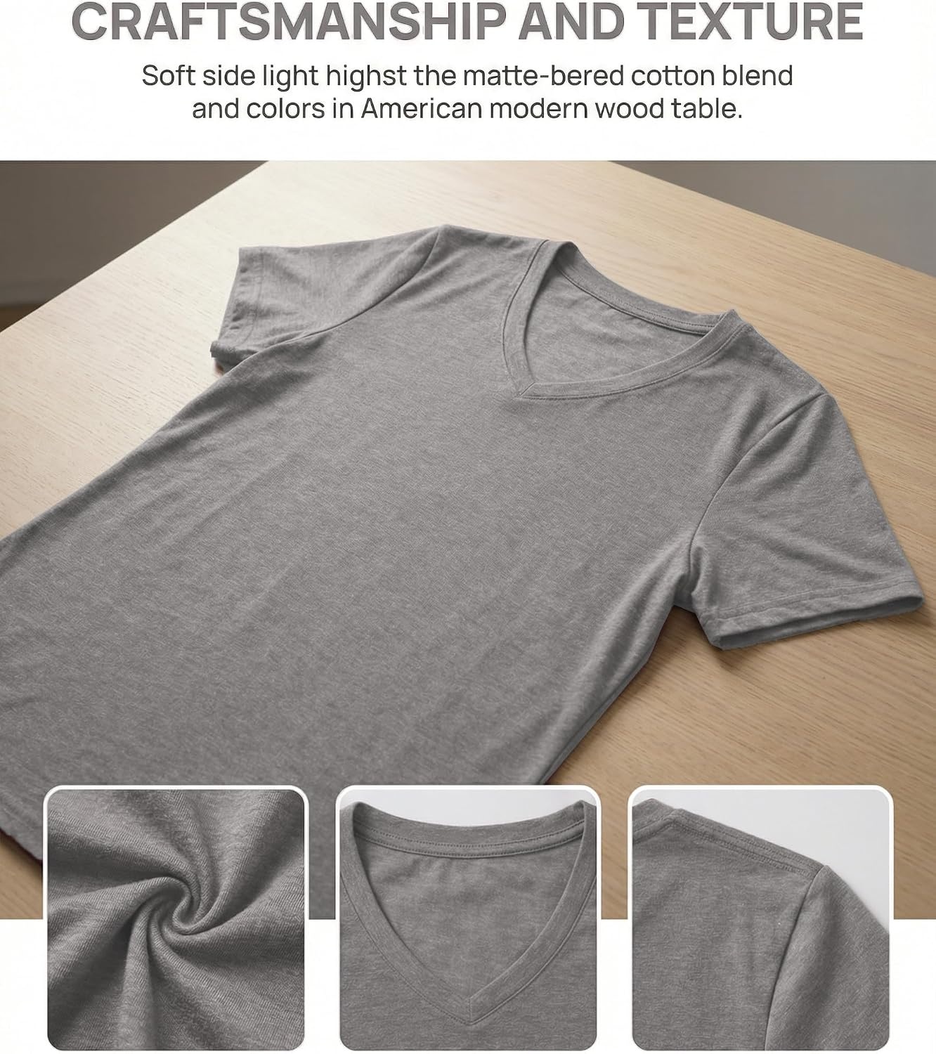 image:imageZeagoo Womens VNeck Tops Summer Casual Short Sleeve Tshirts S3XLZgray