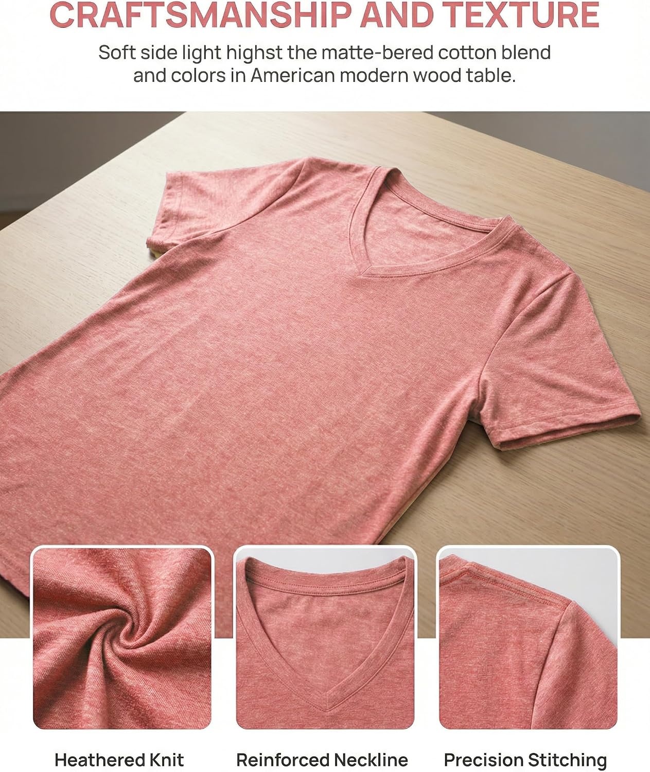 image:imageZeagoo Womens VNeck Tops Summer Casual Short Sleeve Tshirts S3XLZpink
