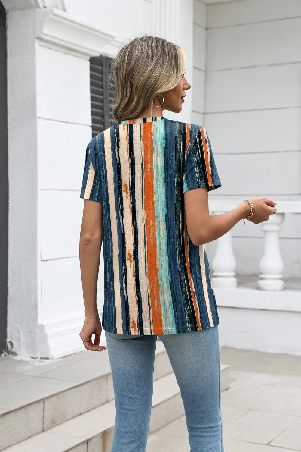 image:imageZeagoo Womens VNeck Tops Summer Casual Short Sleeve Tshirts S3XLZzcx152