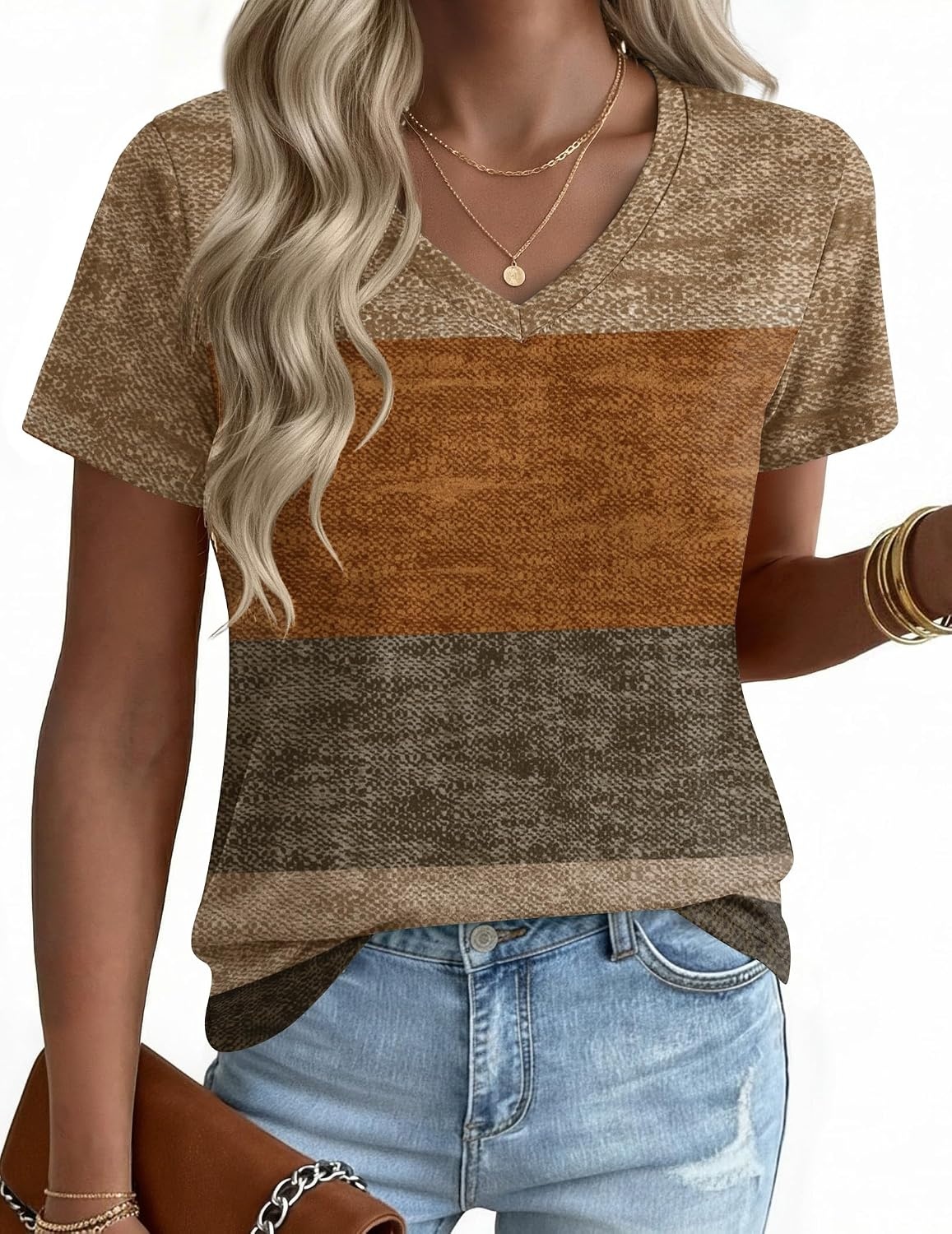 image:imageZeagoo Womens VNeck Tops Summer Casual Short Sleeve Tshirts S3XLZzjh398
