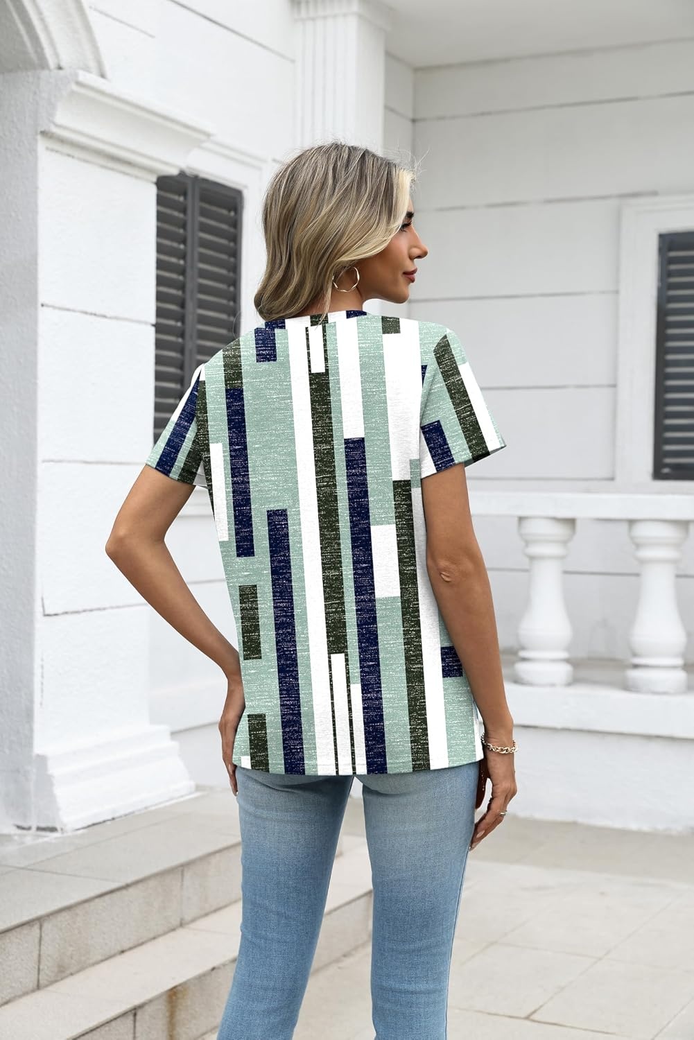 image:imageZeagoo Womens VNeck Tops Summer Casual Short Sleeve Tshirts S3XLZzjh530