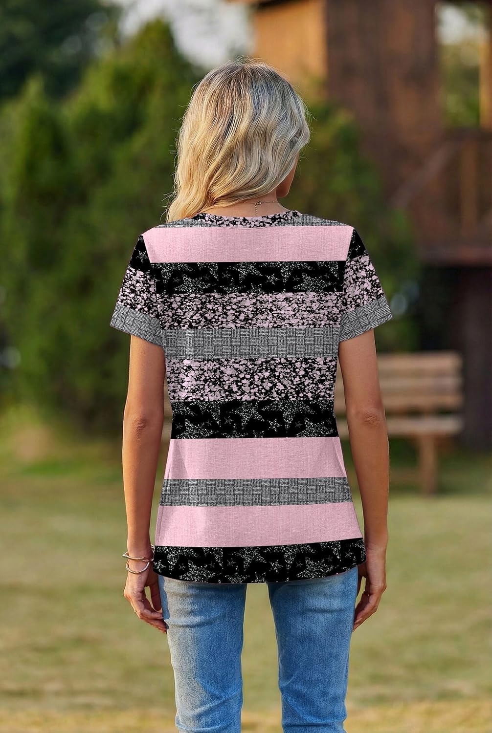 image:imageZeagoo Womens VNeck Tops Summer Casual Short Sleeve Tshirts S3XLZztz245