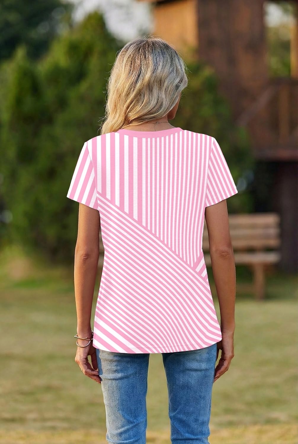 image:imageZeagoo Womens VNeck Tops Summer Casual Short Sleeve Tshirts S3XLZztz300