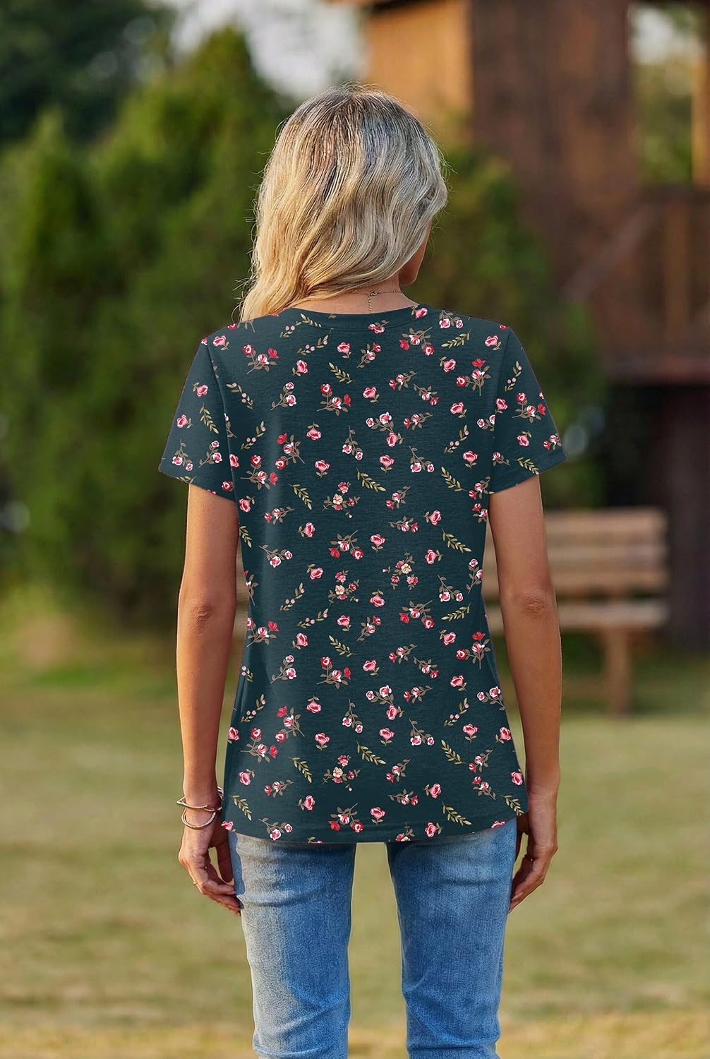 image:imageZeagoo Womens VNeck Tops Summer Casual Short Sleeve Tshirts S3XLZzxh522