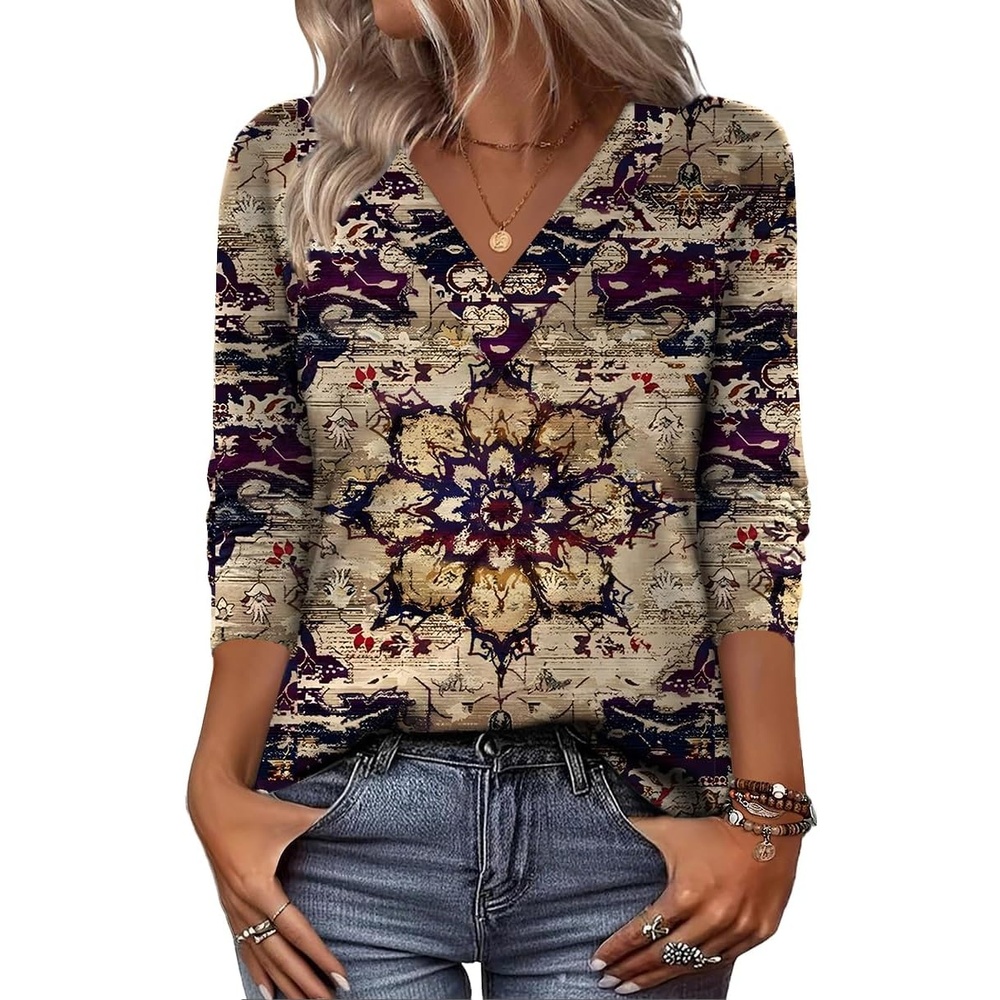 image:imageZeagoo Women Long Sleeve Tops Dressy Casual V Neck Shirt Fall Work BlouseMz857