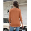 Zeagoo 3/4 Length Sleeve Women Tops Dressy Casual Blouses Work Clothes(Light Brown)