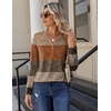 Zeagoo Long Sleeve Shirts for Women Casual V Neck Fall Tops Summer Blouses(A-geometric 398)