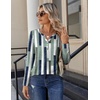 Zeagoo Long Sleeve Shirts for Women Casual V Neck Fall Tops Summer Blouses(Geometric 530)