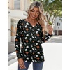 Zeagoo Long Sleeve Shirts for Women Casual V Neck Fall Tops Summer Blouses(Halloween 36)