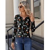 Zeagoo Long Sleeve Shirts for Women Casual V Neck Fall Tops Summer Blouses(Halloween 36)