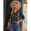Zeagoo Long Sleeve Shirts for Women Casual V Neck Fall Tops Summer Blouses(Halloween 36)