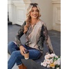 Zeagoo Long Sleeve Shirts for Women Casual V Neck Fall Tops Summer Blouses(Multicolor 278)