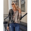 Zeagoo Long Sleeve Shirts for Women Casual V Neck Fall Tops Summer Blouses(Multicolor 278)