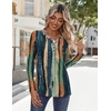 Zeagoo Long Sleeve Shirts for Women Casual V Neck Fall Tops Summer Blouses(Multicolor 289)