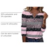 Zeagoo Long Sleeve Shirts for Women Casual V Neck Fall Tops Summer Blouses(Stripes Black Pink)