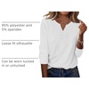 Zeagoo Long Sleeve Shirts for Women Casual V Neck Fall Tops Summer Blouses(White)