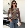 Zeagoo Long Sleeve Shirts for Women Crew Neck Casual Fall Fashion Blouses Basic Tunic Tops Dressy Work Clothes(A-multicolor-mz721)